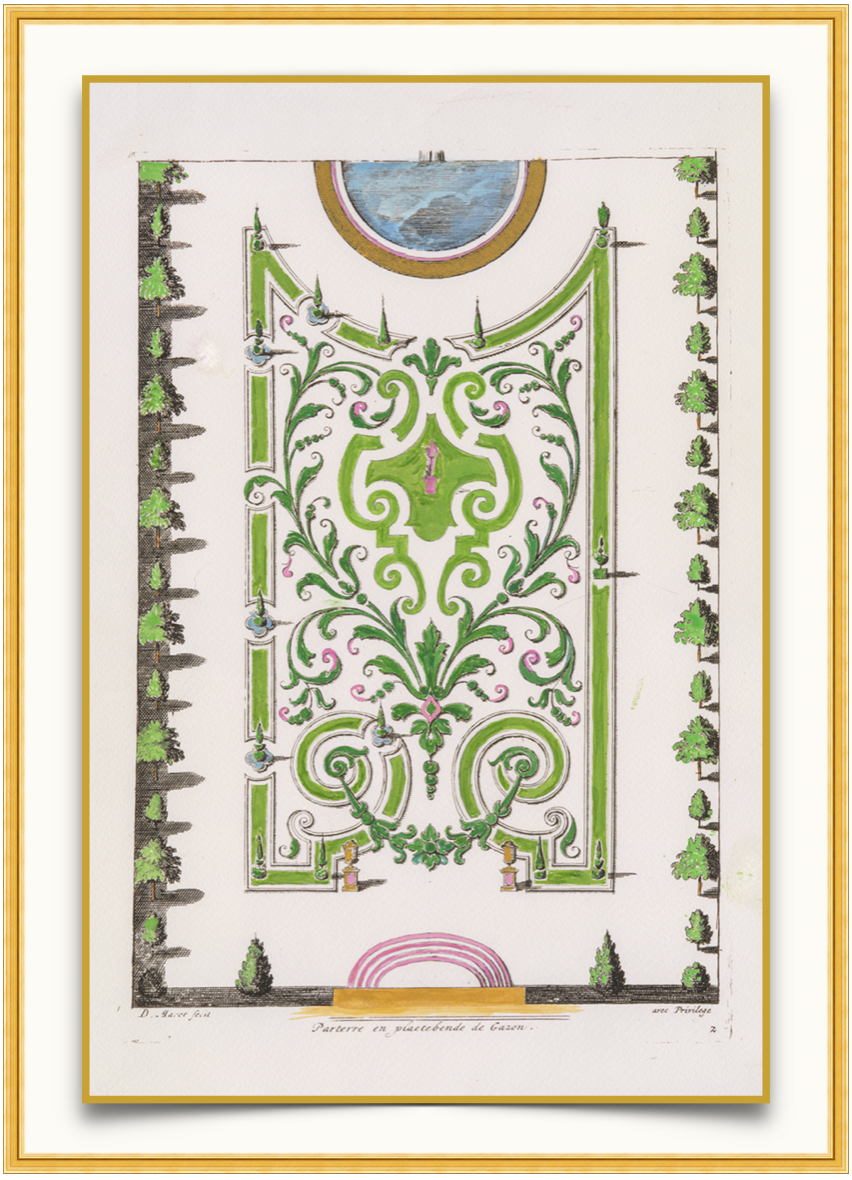 Garden Scene No. 3 - Antique Landscape Print