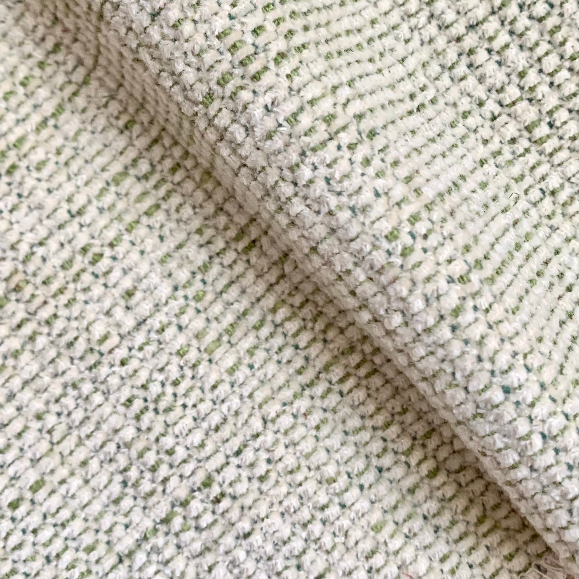 Fabric: Chenille - Lime & Cream