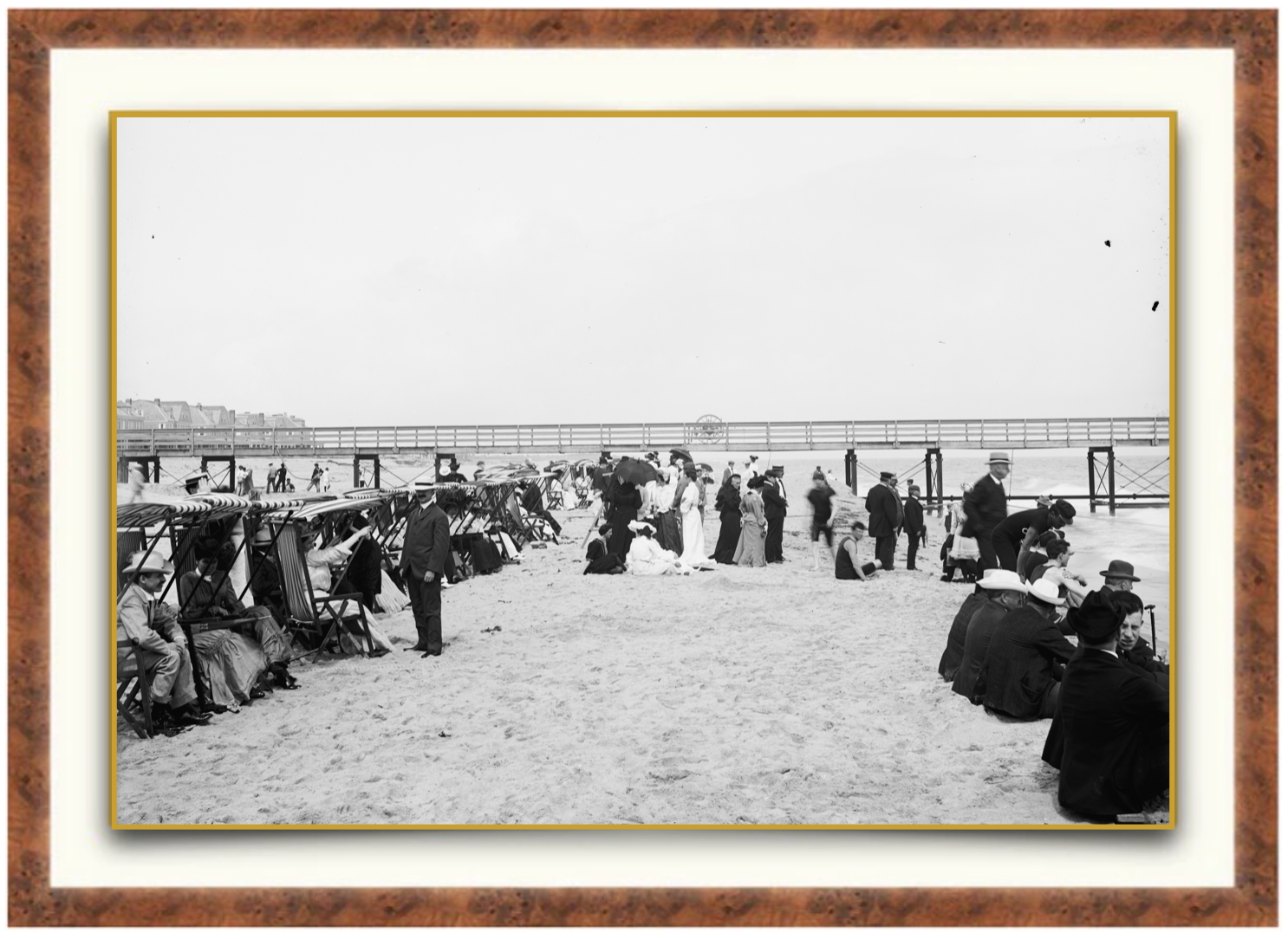 A Day at the Beach II - Antique Photographic Print
