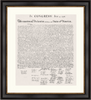 America250 officially licensed product Declaration of Independence A giclée facsimile print with deckled edge, on archival museum quality paper, of the William J. Stone hand engraved Declaration of Independence, framed in a contemporary Italian cassetta style with gold gilding