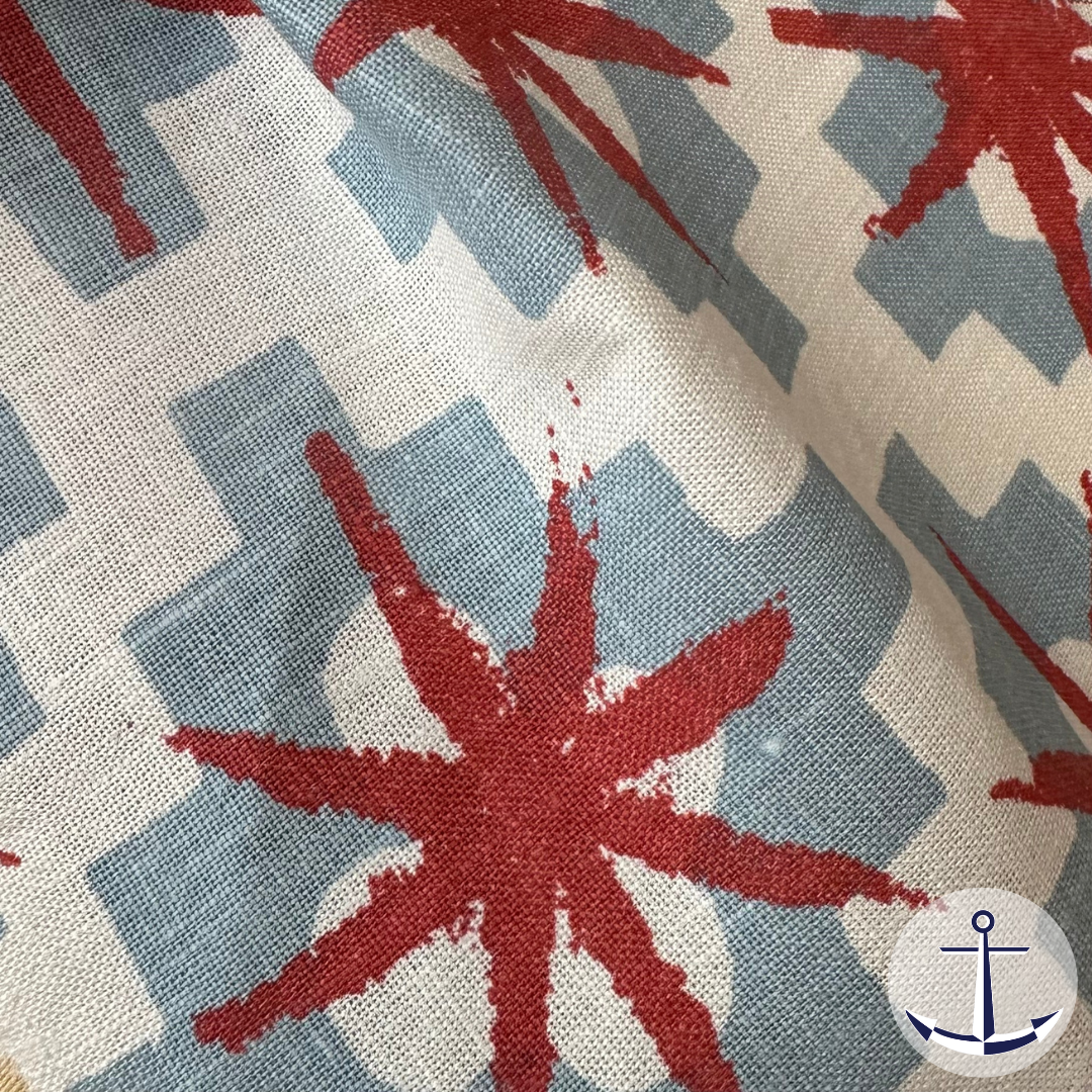 Fabric: Starburst - Blue/Red (Outdoor)