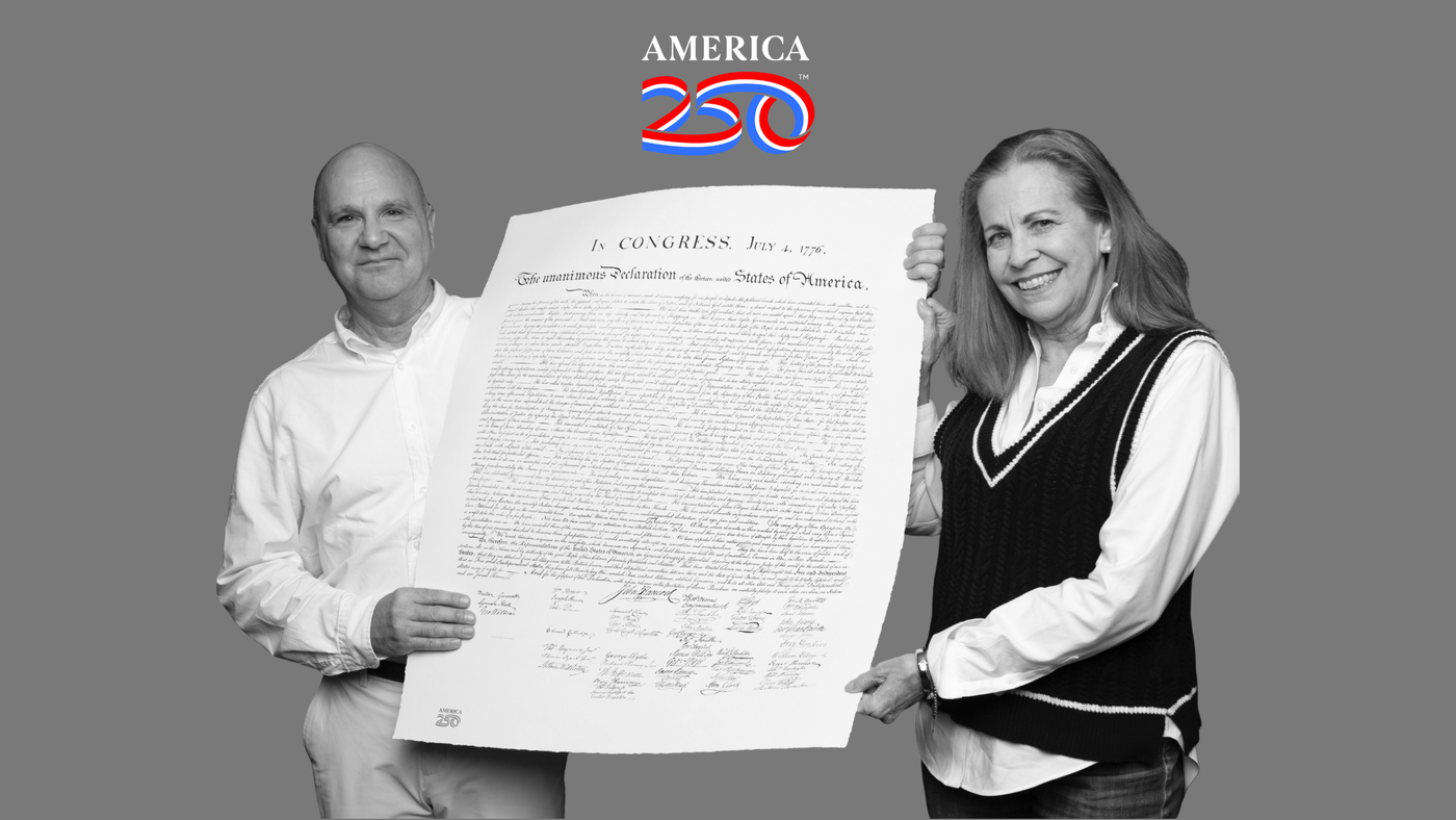 Dixie & Grace, in proud partnership with America250™ is honored to join the nation in observance of the semiquincentennial anniversary of the signing of the Declaration of Independence.

To mark this milestone, Dixie & Grace is offering the exclusive availability of an officially licensed America250™ limited-edition giclée printing of the Declaration of Independence.