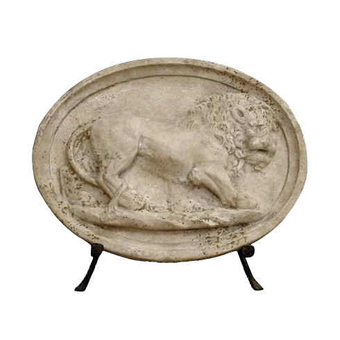 Accessory: Oval Stone Lion Frieze