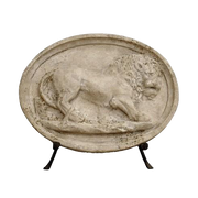 Accessory: Oval Stone Lion Frieze
