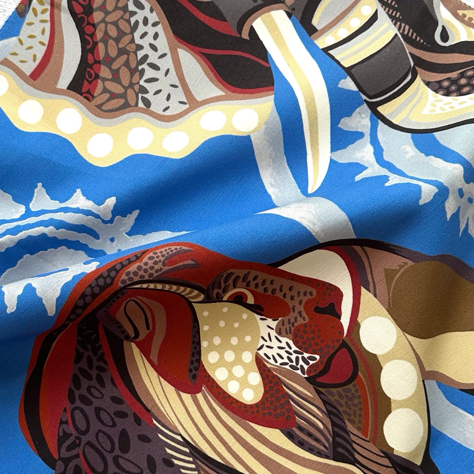 Fabric: Dans La Jungle - Cobalt