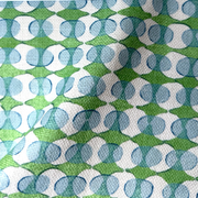 Fabric: Ovals - Sky & Lime