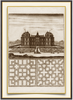 A fine art print from an antique architectural image of a castle. Available print only or framed.