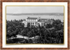 A fine art print from an antique photograph.  An image of Whitehall the winter residence of Henry Morrison Flagler on Palm Beach Island on the beach.  Available print only or framed.