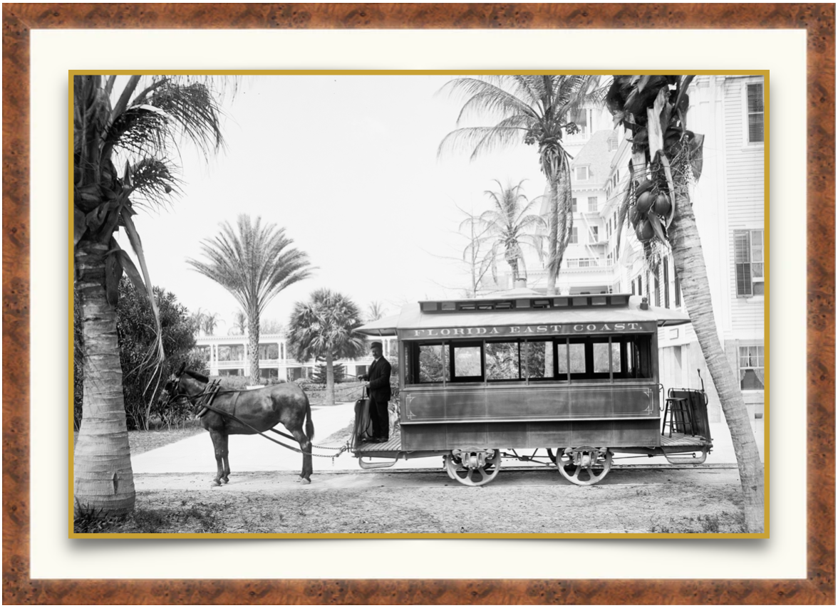 Palm Beach Trolley - Antique Photographic Print