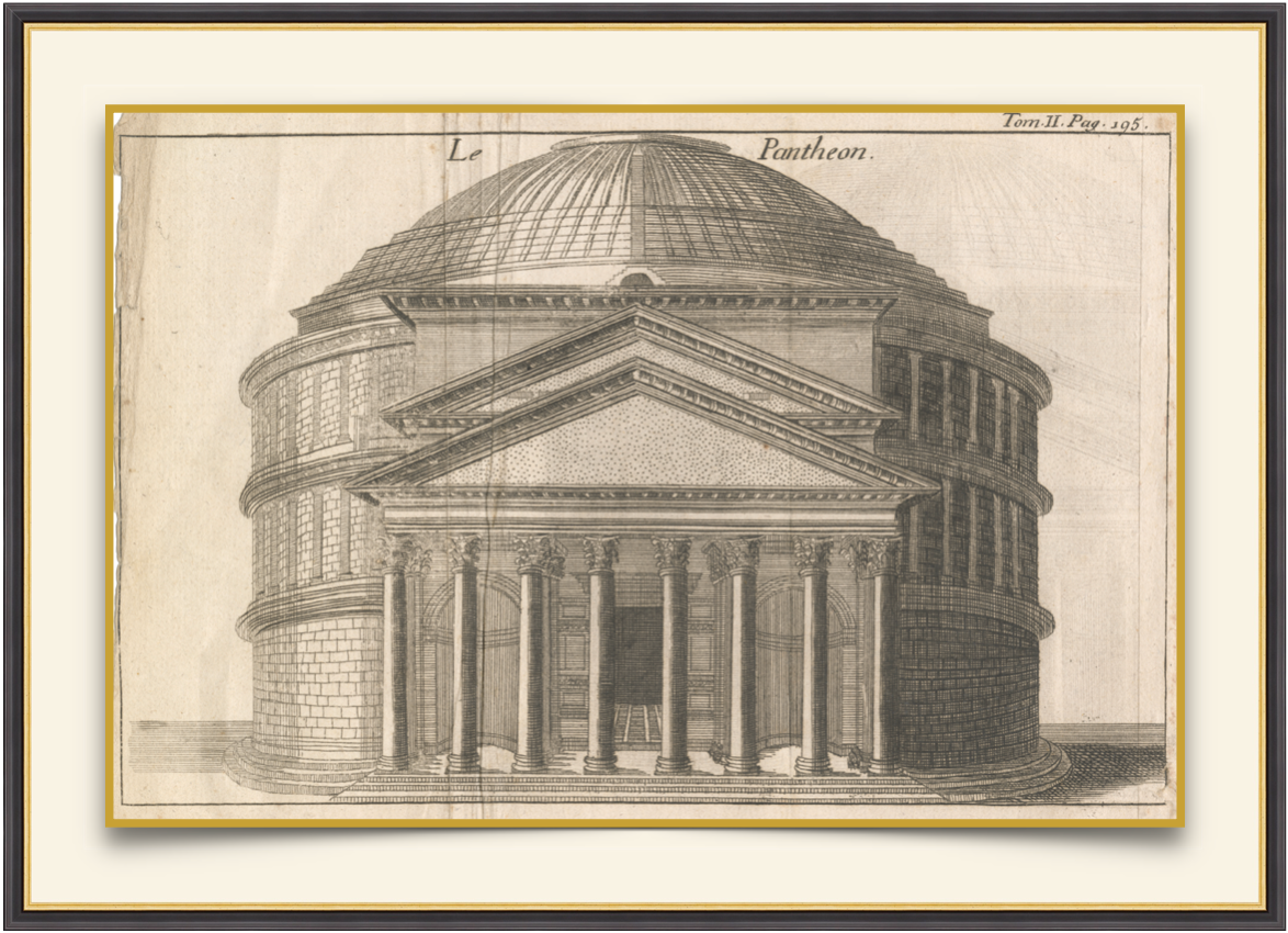 Pantheon - Antique Architectural Print