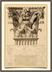 A fine art print from an antique architectural image of a column detail. Available print only or framed.