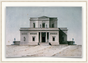A fine art print from an antique architectural image of a building elevation. Available print only or framed.