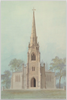 A fine art print from an antique architectural image of a church steeple. <meta charset="utf-8">Available print only or framed.