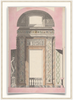 A fine art print from an antique architectural image of an elevation drawing of a doorway detail. <meta charset="utf-8">Available print only or framed.