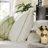 throw pillow with luxury bed linen set