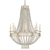 Chiara Chandelier with strands of faceted crystals
