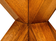 detail of the base of the landy dining table