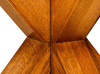 detail of the base of the landy dining table