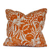 Holland & Sherry Fabric: Fleurs - Orange - Dixie & Grace Throw Pillow