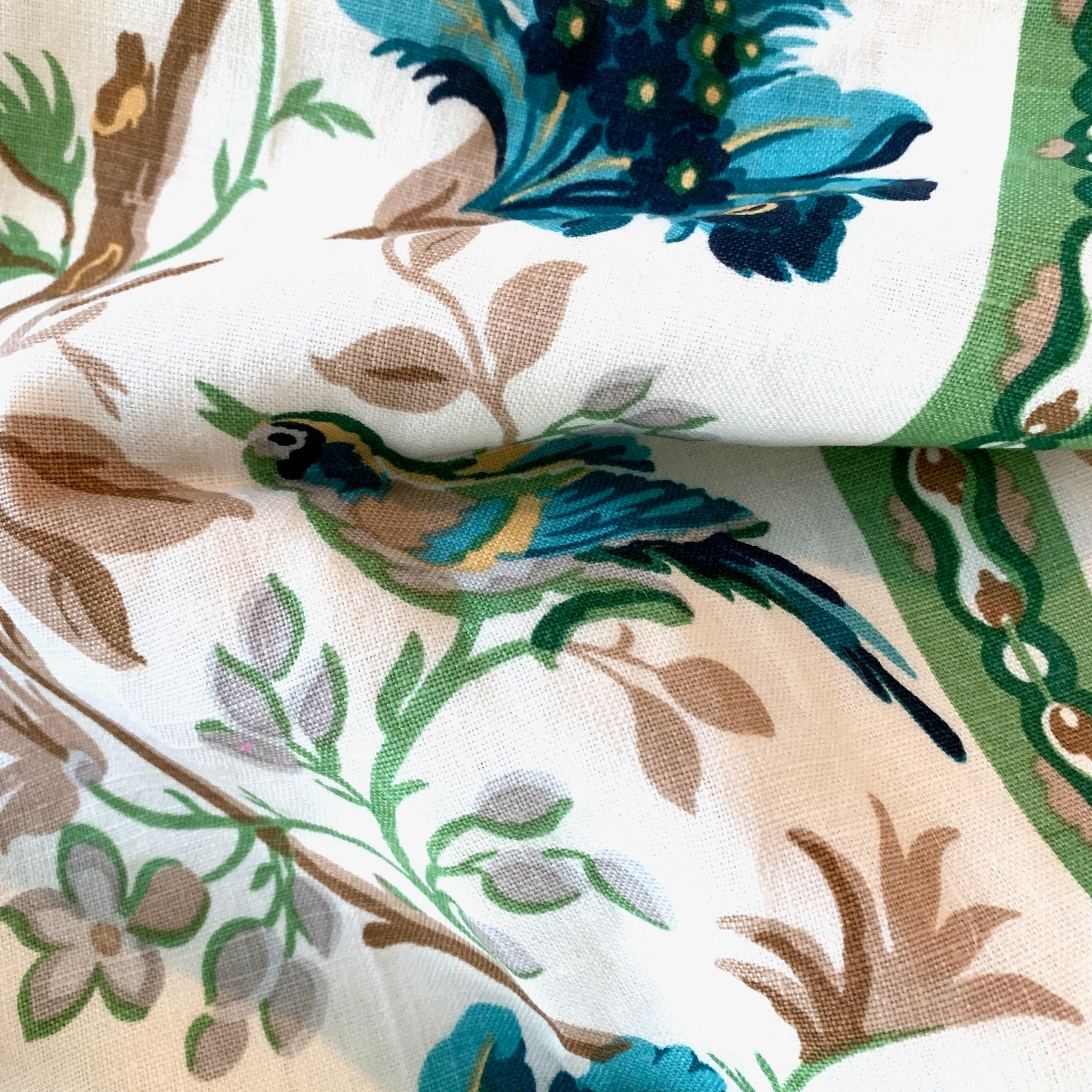 Fabric: Le Lac Border - Aqua & Green