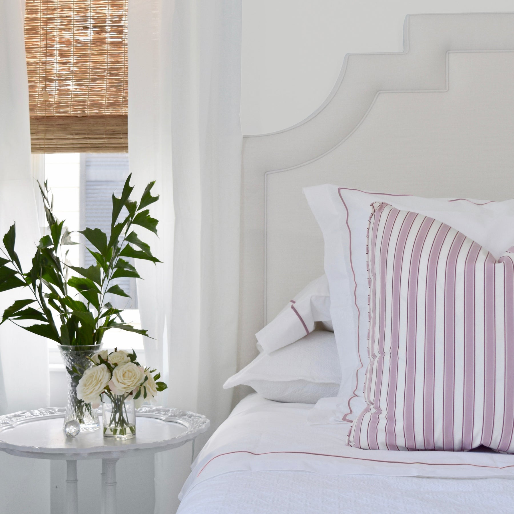 Pillow No. 12 Pink White Stripe