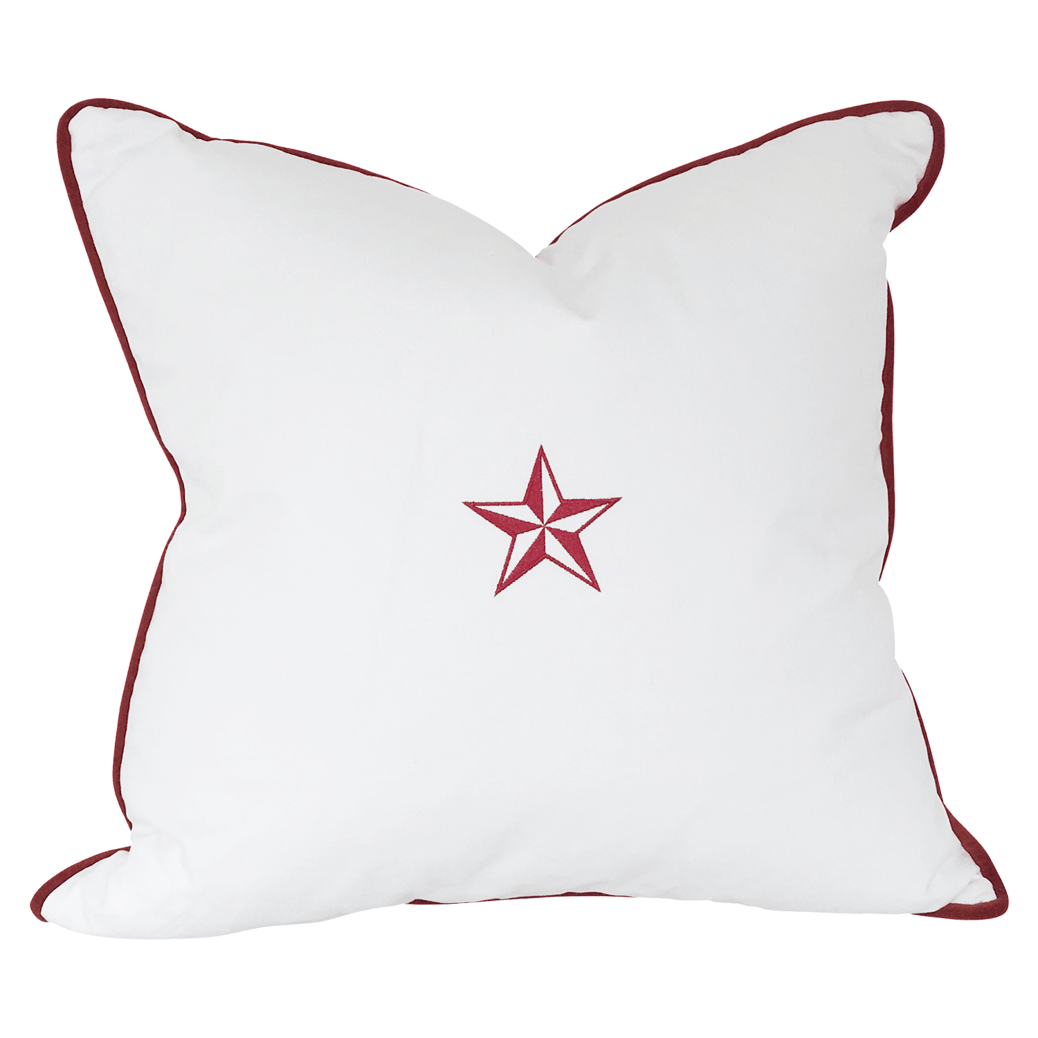 Pillow: No 16 White with Red Star