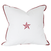 Pillow: No 16 White with Red Star - Dixie & Grace