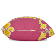 pink paisley pattern on throw pillow