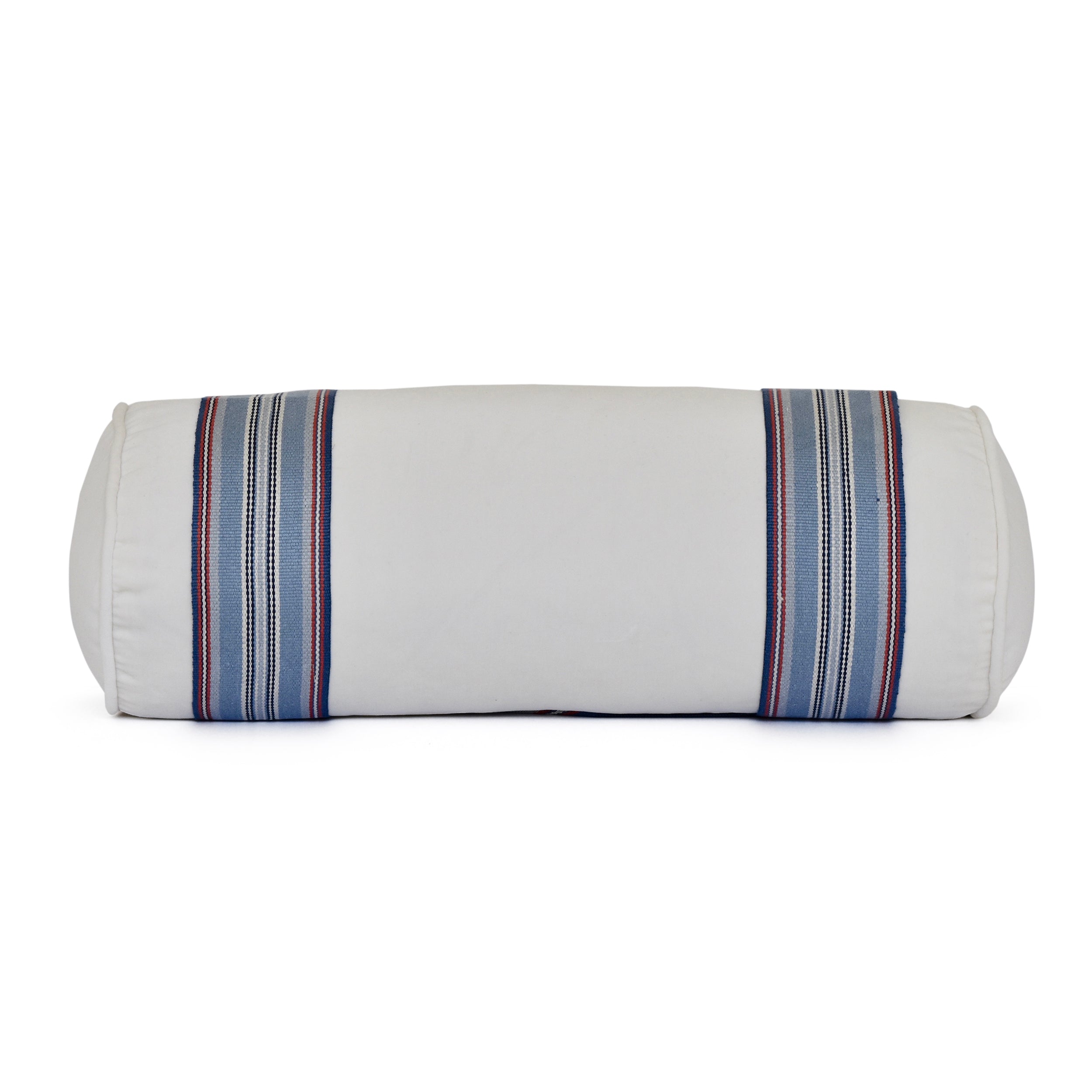 Pillow: No. 24 Bolster with Stripe Trim