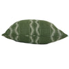 throw pillow in green zanzibar fabric by peter dunham