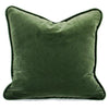 Green Velvet Pillow with Down 25% Feather 75%