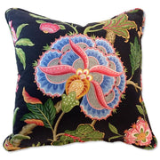 Floral with Ebony Throw Pillow