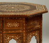 detail of ivory inlaid on octagonal star table