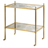 Vaughan Designs Side Table: Portman Mirrored Etagere - Dixie & Grace