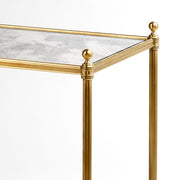 Vaughan Designs Side Table: Portman Mirrored Etagere - Dixie & Grace